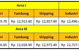 Harga Dasar Solar Industri Pertamina Periode 1 – 14 April 2021